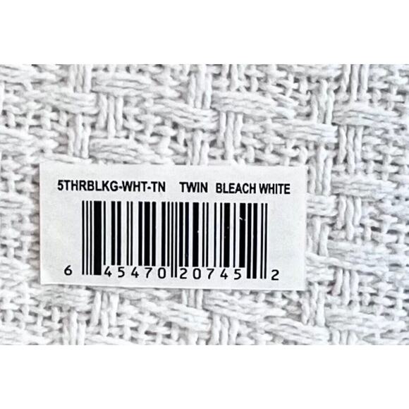 Modern Thread Blanket White Waffle Weave 100% Cotton Natural Soft Bed Wash Dry - Picture 6 of 6